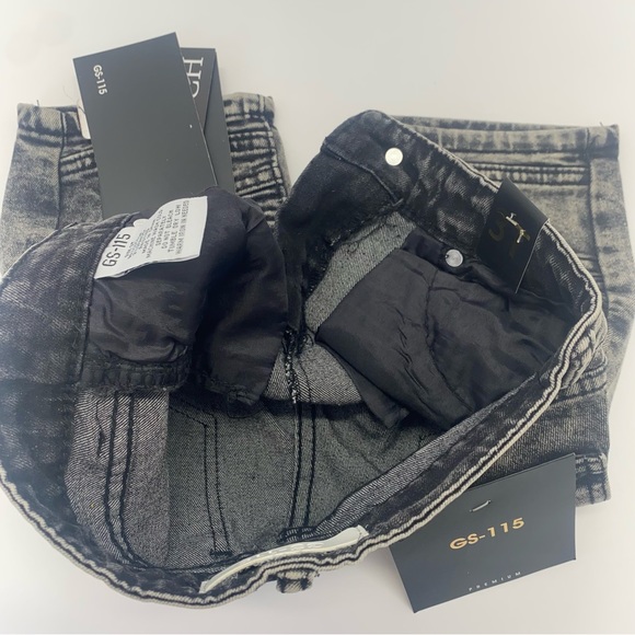 GS-115 Black boy's denim shorts size 3T Black  5 Pocket  3T New - Picture 12 of 15